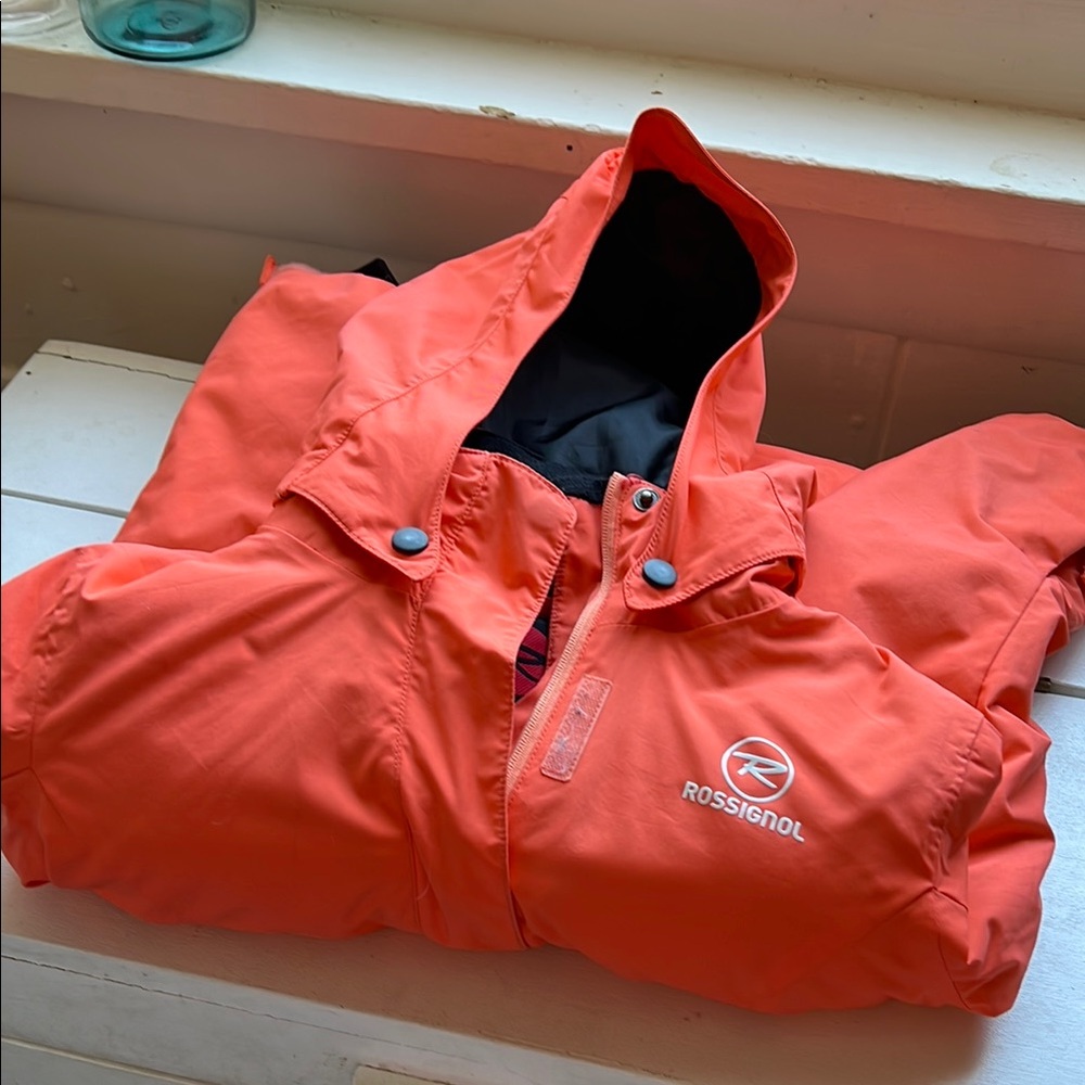 Rossignol Kids Orange ski Jacket winter warm lined snowboarding girl size 12